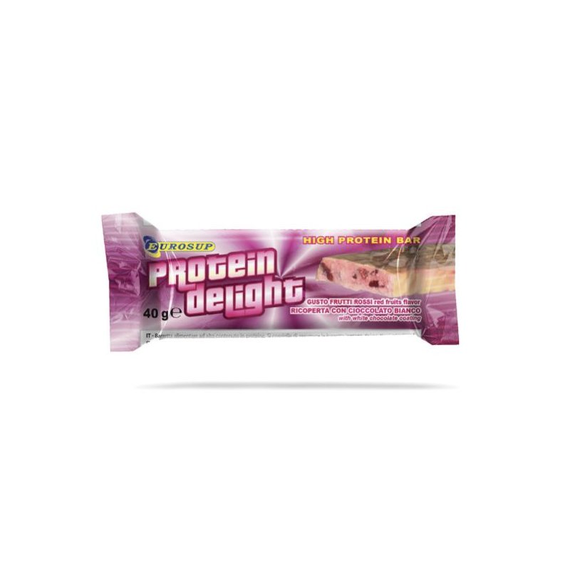 Vendita online INTEGRATORE ALIMENTARE PROTEIN DELIGHT 40G FRUTTI ROSSI costo  2,00 €  spedizione in 24h