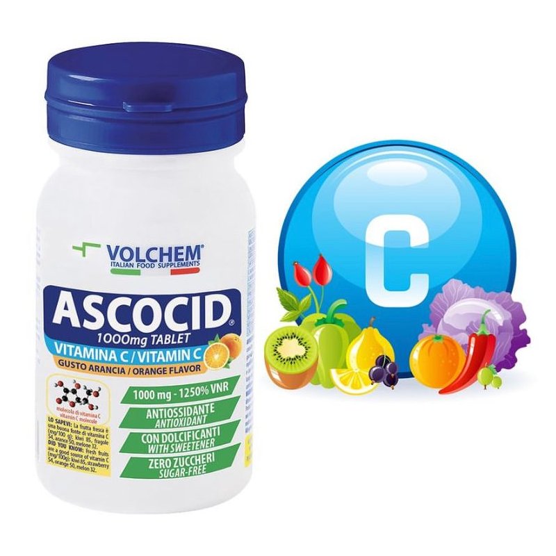 Vendita online INTEGRATORE ALIMENTARE ASCOCID V-C 60 COMPRESSE costo  12,00 €  spedizione in 24h