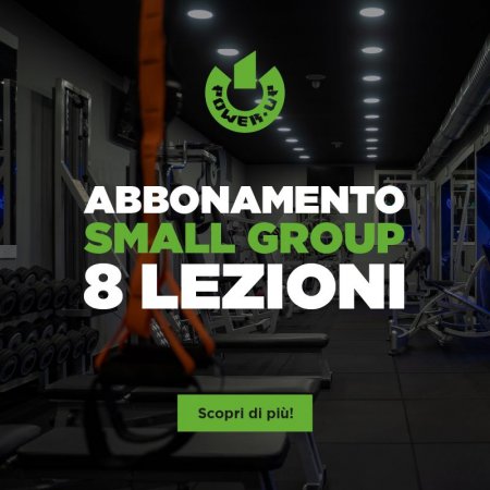 POWER UP ABBONAMENTO PERSONAL TRAINER SMALL GROUP(3 PERSONE) 8 LEZIONI + PALESTRA + SERVIZI OMAGGIO NB:CAD UNO