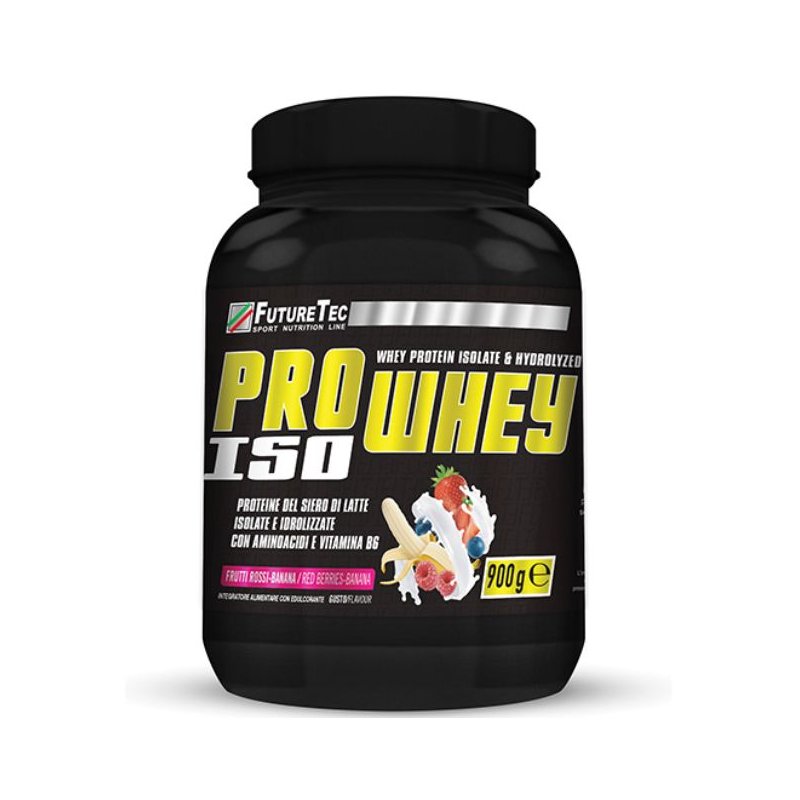 Vendita online INTEGRATORE ALIMENTARE PRO WHEY ISO 900G FRUTTI ROSSI-BANANA costo  40,00 €  spedizione in 24h