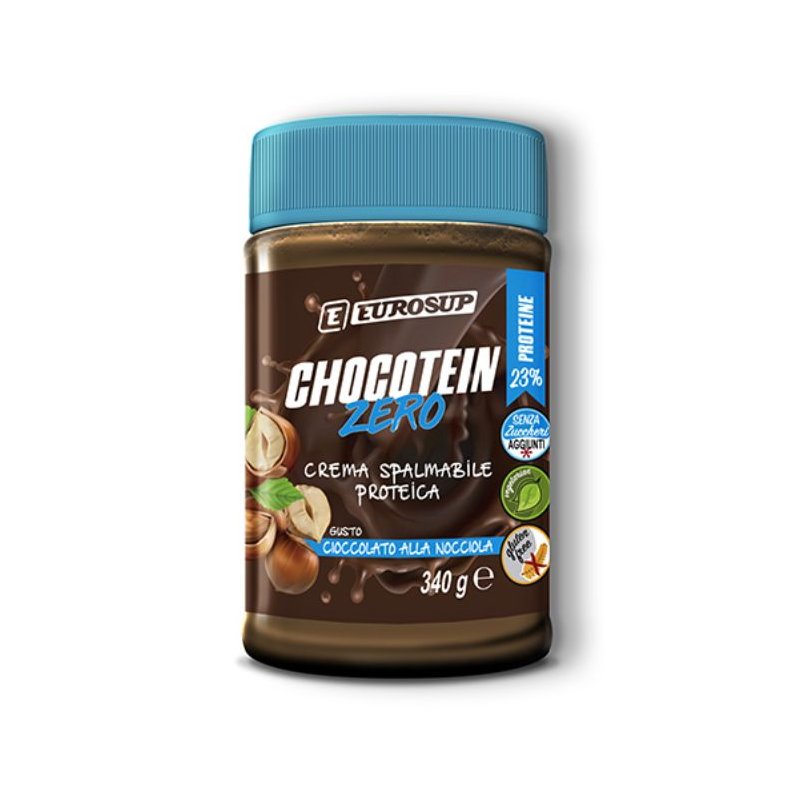 Vendita online INTEGRATORE ALIMENTARE CHOCOTEIN ZERO 340G CIOCCOLATO ALLA NOCCIOLA costo  8,00 €  spedizione in 24h