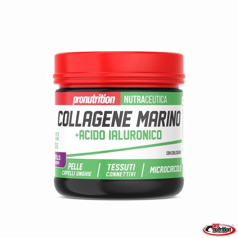 Vendita online INTEGRATORE ALIMENTARE COLLAGENE MARINO + ACIDO IALURONICO 160G costo  30,00 €  spedizione in 24h