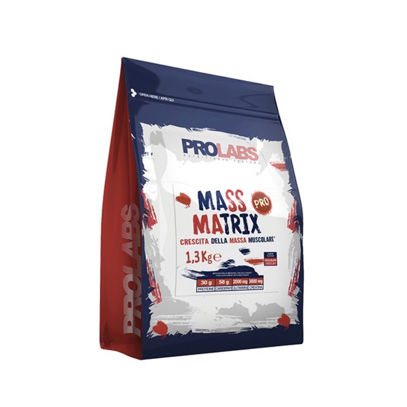 Vendita online INTEGRATORE ALIMENTARE MASS MATRIX PRO 1,3KG CIOCCOLATO costo  30,00 €  spedizione in 24h