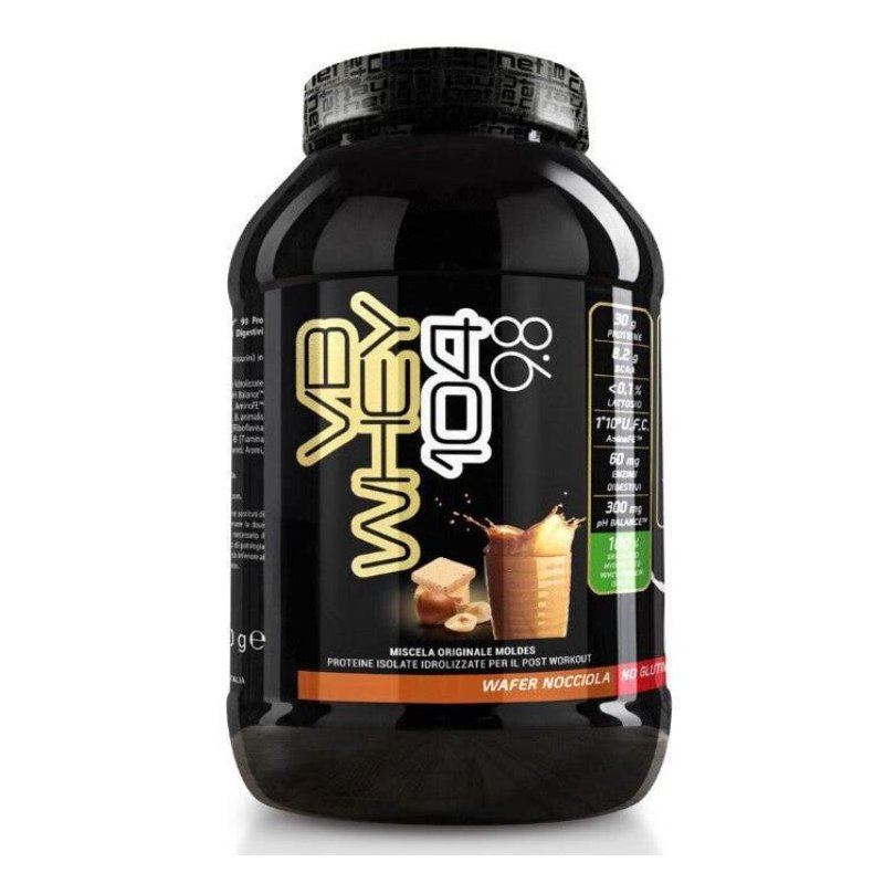 Vendita online INTEGRATORE ALIMENTARE VB WHEY 104 9.8 1980G WAFER NOCCIOLA costo  80,00 €  spedizione in 24h