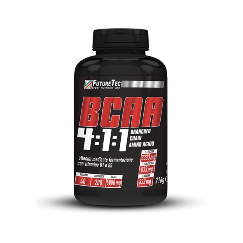 Vendita online INTEGRATORE PER LO SPORT BCAA 4:1:1 200 COMPRESSE costo  25,00 €  spedizione in 24h