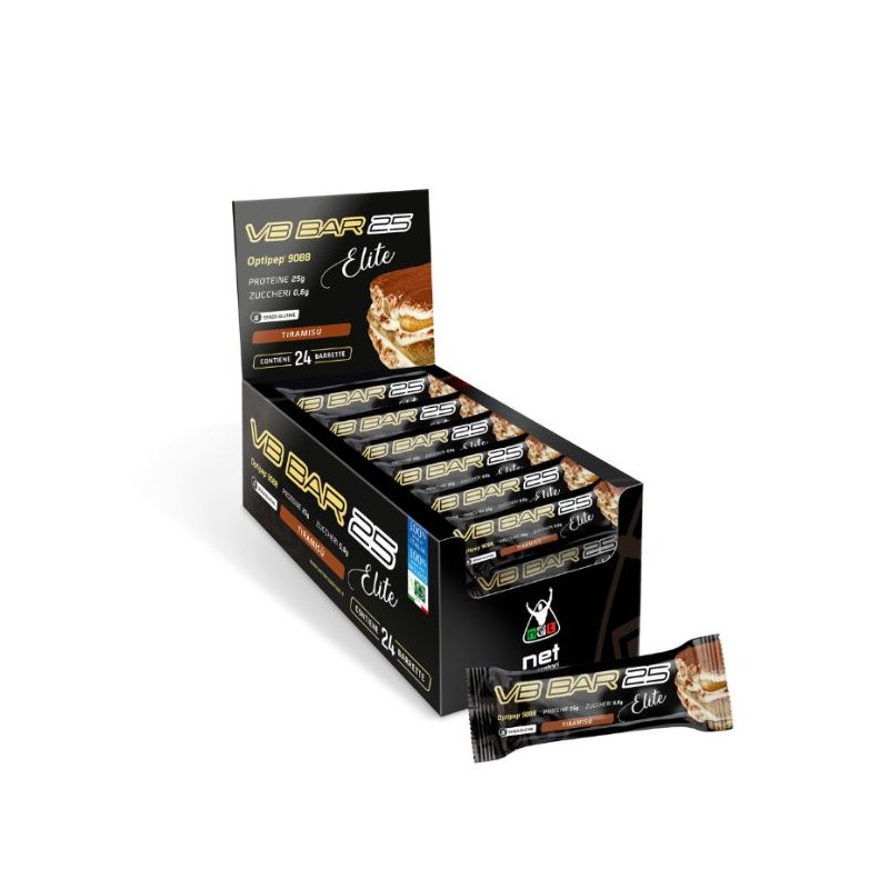 Vendita online INTEGRATORE ALIMENTARE VB BAR 25 ELITE 50G TIRAMISU' costo  2,50 €  spedizione in 24h