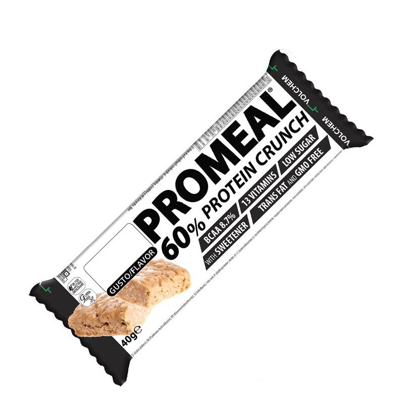 Vendita online INTEGRATORE ALIMENTARE PROMEAL 60% PROTEIN CRUNCH 40G CACAO costo  2,50 €  spedizione in 24h