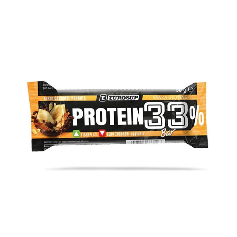 Vendita online INTEGRATORE ALIMENTARE PROTEIN BAR 33% CARAMEL PEANUTS costo  2,50 €  spedizione in 24h