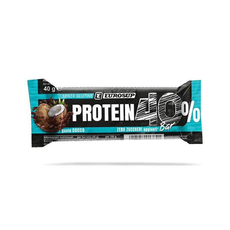 Vendita online INTEGRATORE ALIMENTARE PROTEIN BAR 40% COCCO costo  2,50 €  spedizione in 24h